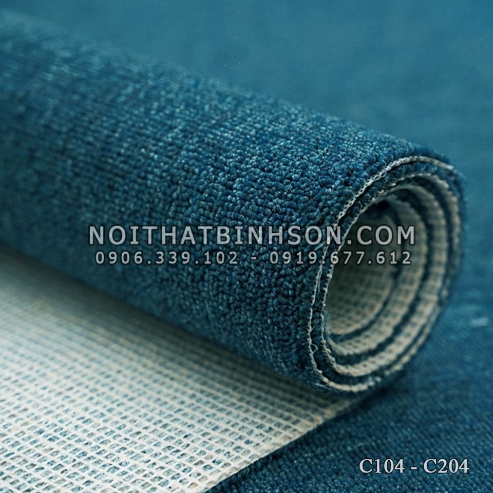 thảm cuộn rainbow C104 - C204 màu xanh dương -1