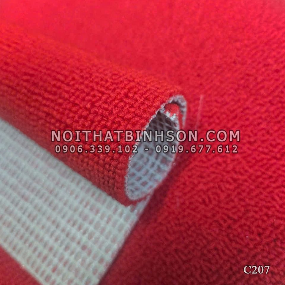 thảm cuộn rainbow C207 màu đỏ tươi-1