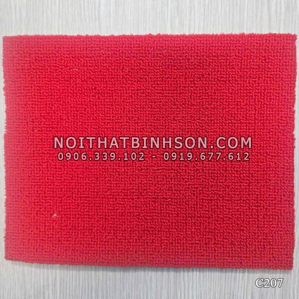 thảm cuộn rainbow C207 màu đỏ tươi-2