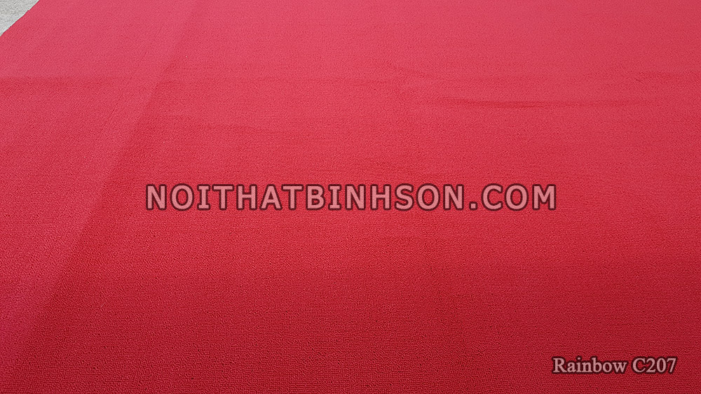 thảm cuộn rainbow C207 màu đỏ tươi-5