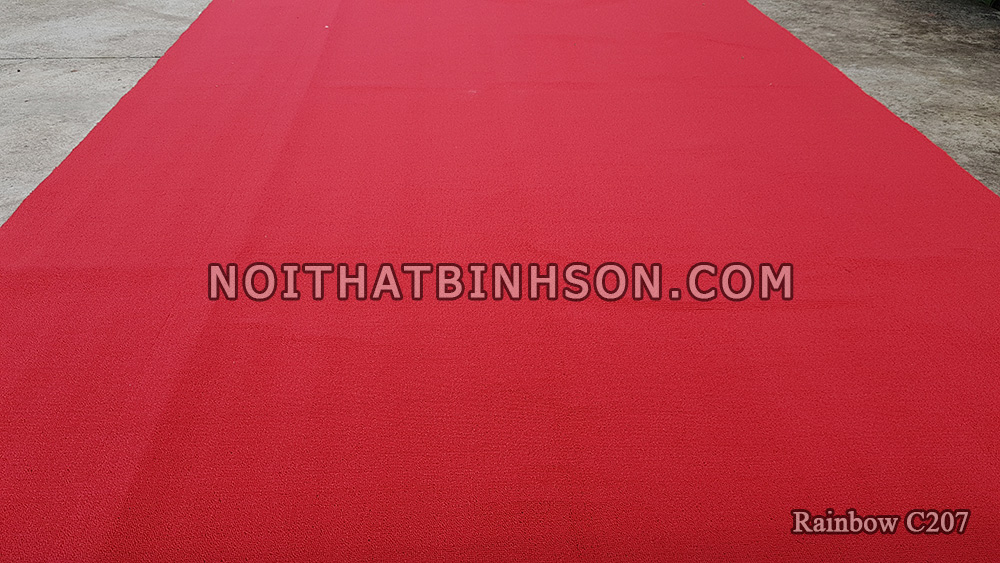 thảm cuộn rainbow C207 màu đỏ tươi-6