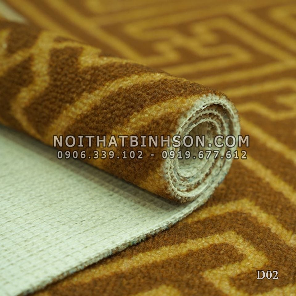Thảm cuộn trải sàn D02 màu nâu đất - 1