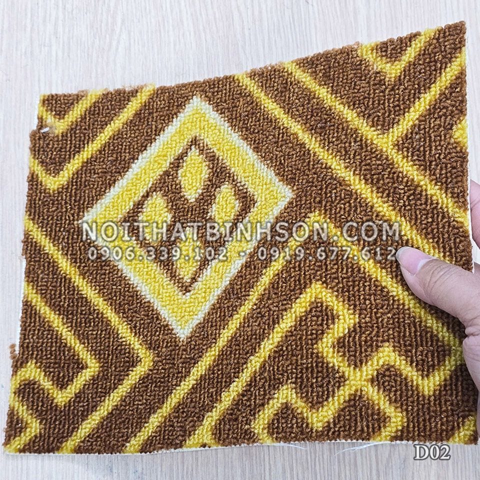 Thảm cuộn trải sàn D02 màu nâu đất - 4
