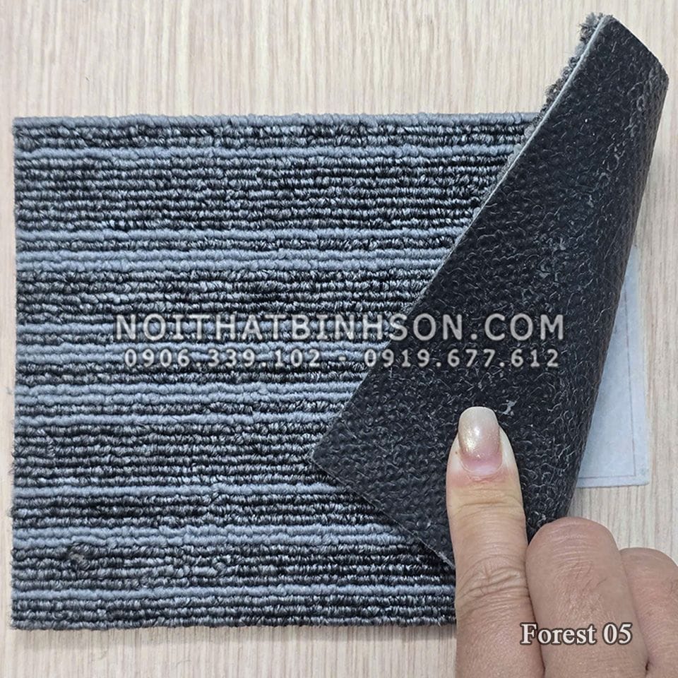 Thảm gạch Forest 05 màu xám lông chuột - 4