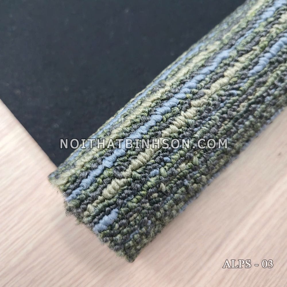 Thảm trải sàn ALPS 01 màu xanh lam sọc kẻ xanh lá, xanh dương - 1