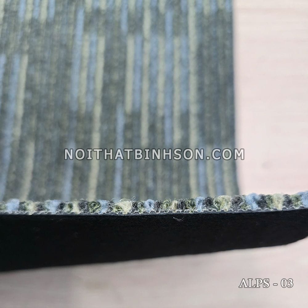 Thảm trải sàn ALPS 01 màu xanh lam sọc kẻ xanh lá, xanh dương - 4