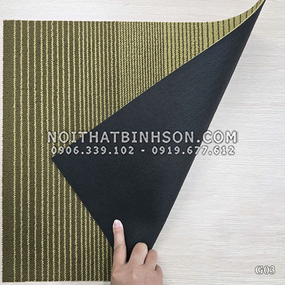 Thảm trải sàn G03 màu vàng đất - 2
