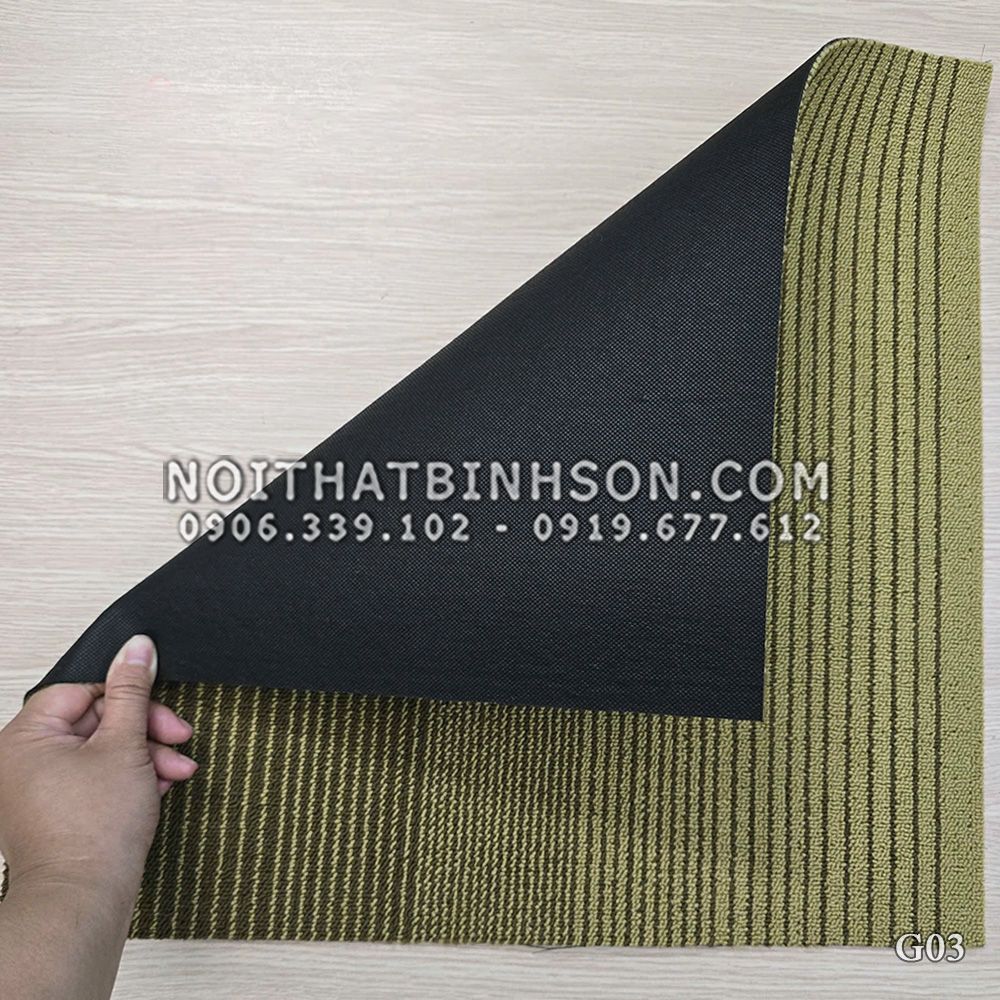 Thảm trải sàn G03 màu vàng đất - 3