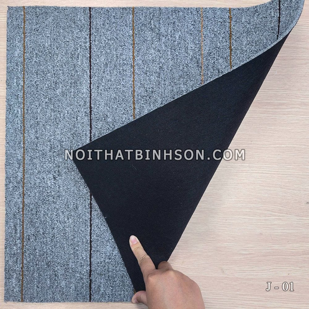 Thảm trải sàn J01 màu xám lông chuột - 02