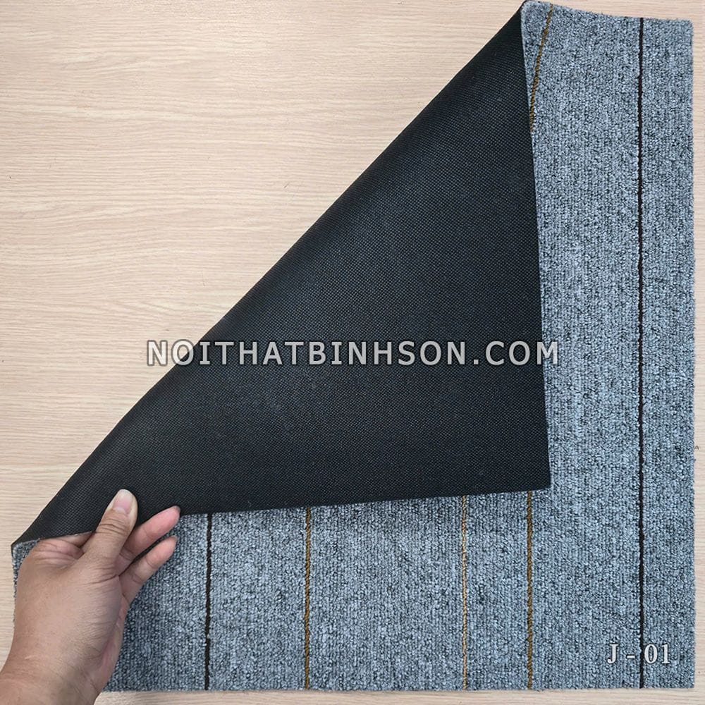 Thảm trải sàn J01 màu xám lông chuột - 03