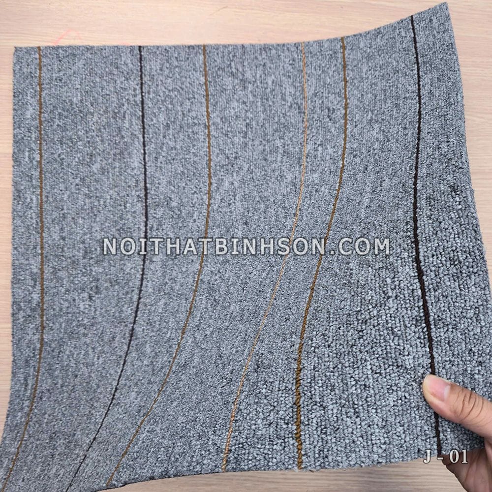 Thảm trải sàn J01 màu xám lông chuột - 05