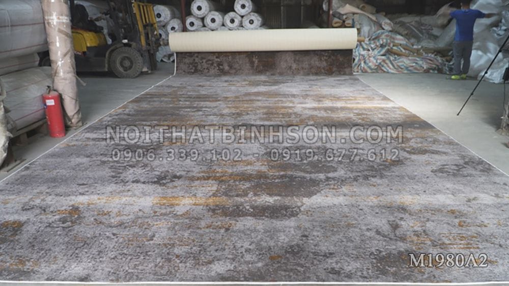 Thảm trải sàn M1975A3 màu xám nhạt - công trình