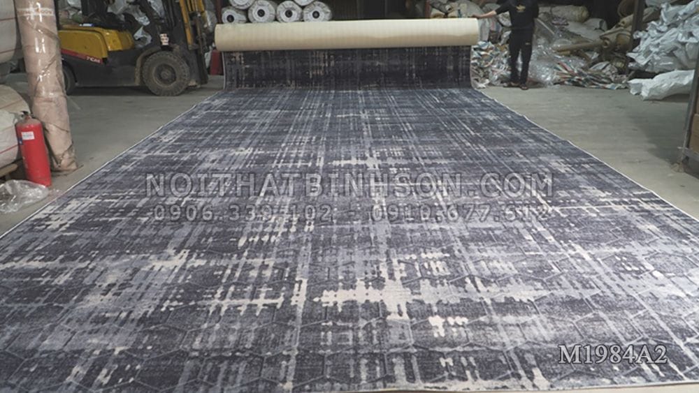 Thảm trải sàn M1984A2 xám xanh dương - công trình