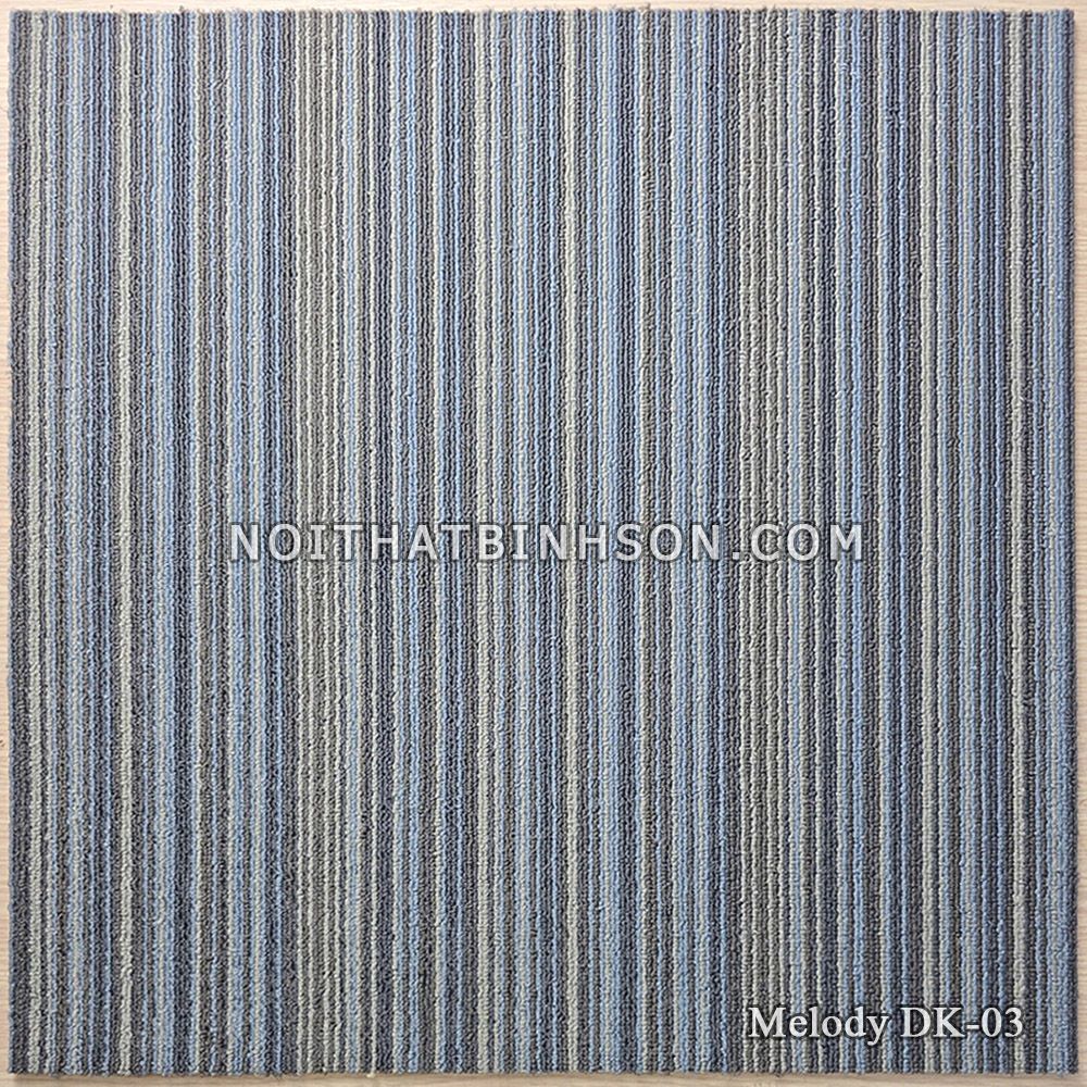 Thảm trải sàn Melody DK-03 màu xanh biển, đen - 0
