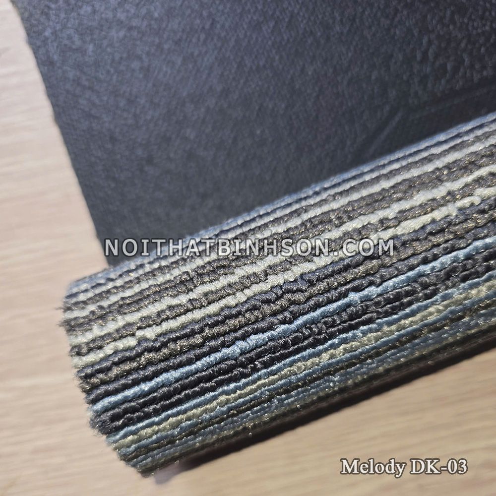 Thảm trải sàn Melody DK-03 màu xanh biển, đen - 1