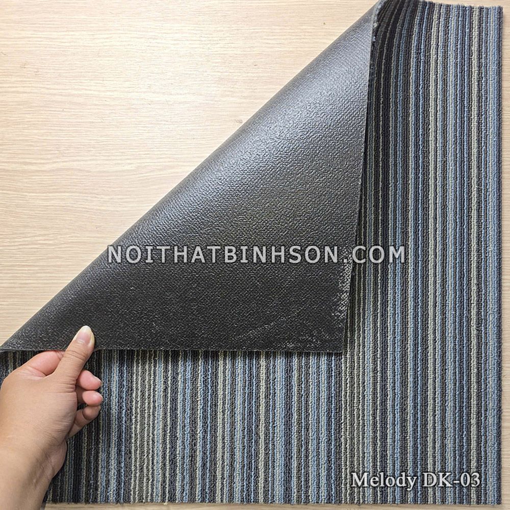 Thảm trải sàn Melody DK-03 màu xanh biển, đen - 3