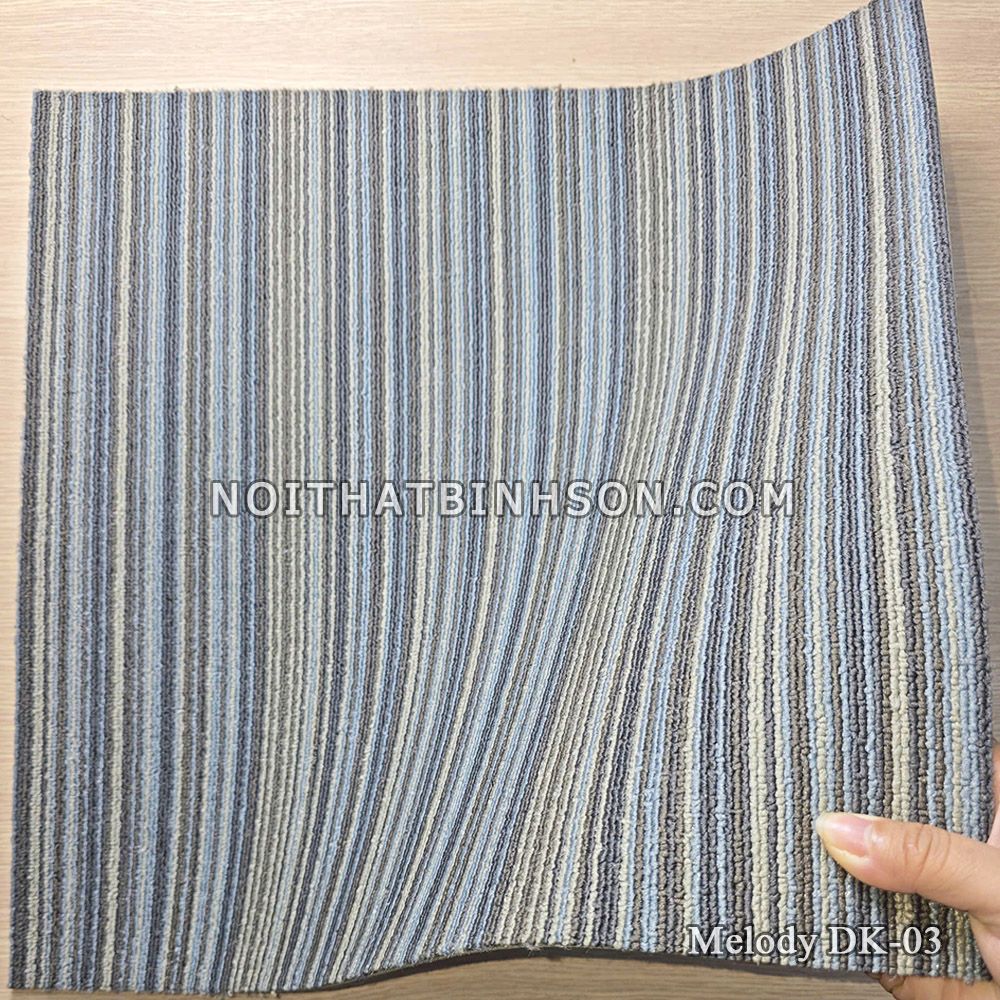 Thảm trải sàn Melody DK-03 màu xanh biển, đen - 5
