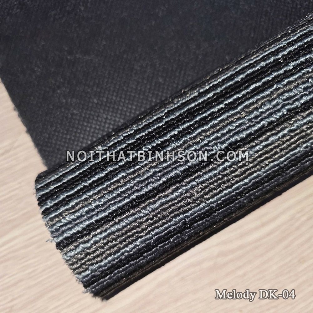 Thảm trải sàn Melody DK-04 màu đen, nâu sọc kẻ - 1