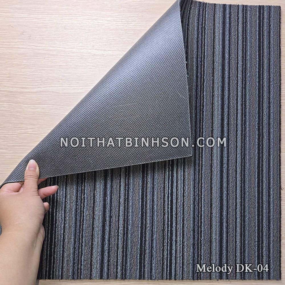 Thảm trải sàn Melody DK-04 màu đen, nâu sọc kẻ - 3