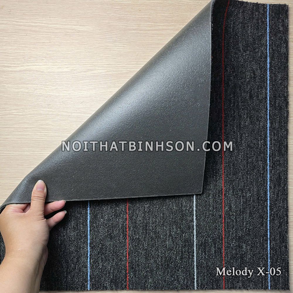 Thảm trải sàn Melody X-05 màu đen - 3