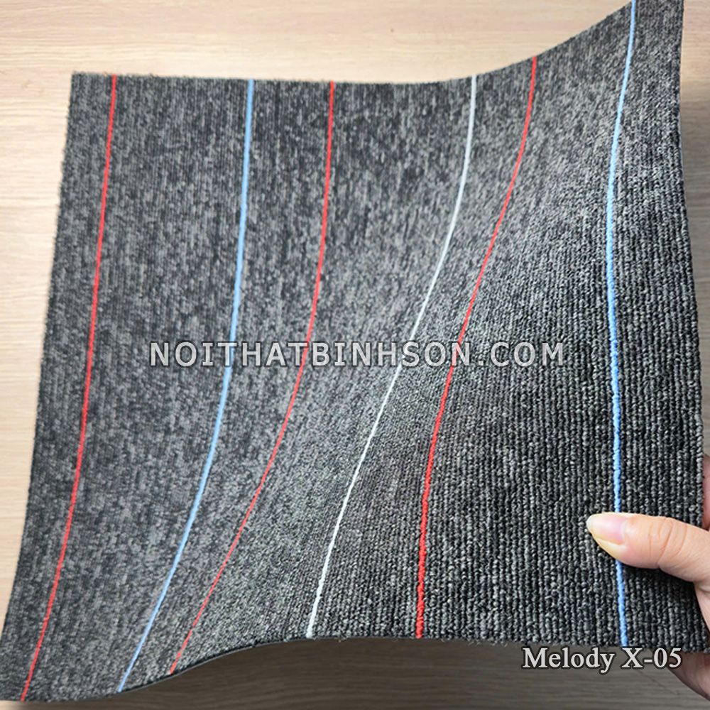 Thảm trải sàn Melody X-05 màu đen - 5