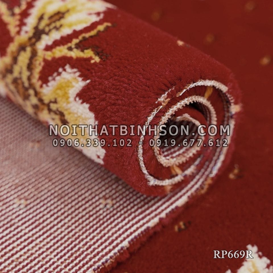 Thảm trải sàn RP669R màu đỏ đô - 1