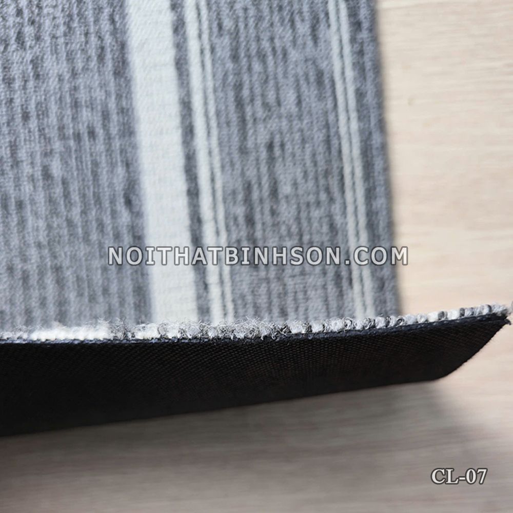 Thảm trải sàn CL-07 màu xám sọc kẻ trắng - 4