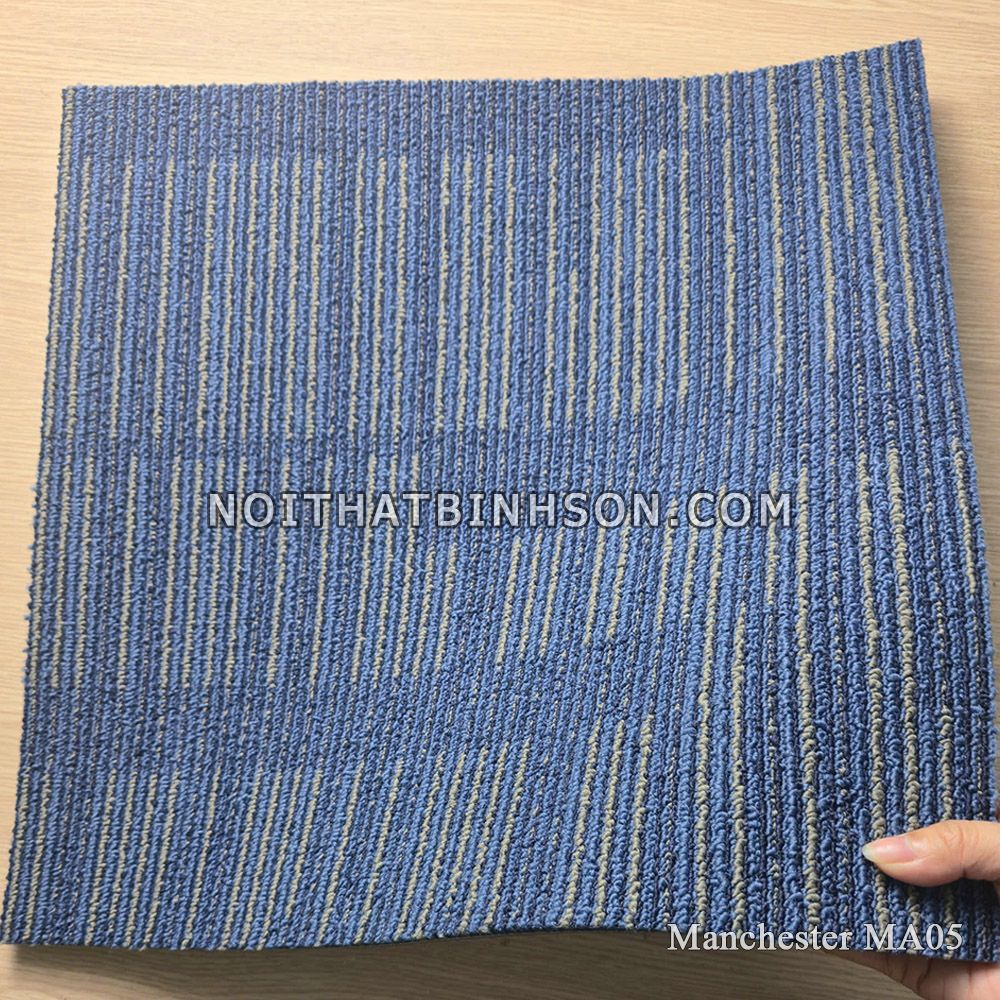 Thảm trải sàn Manchester MA05 màu xanh dương nhạt -5
