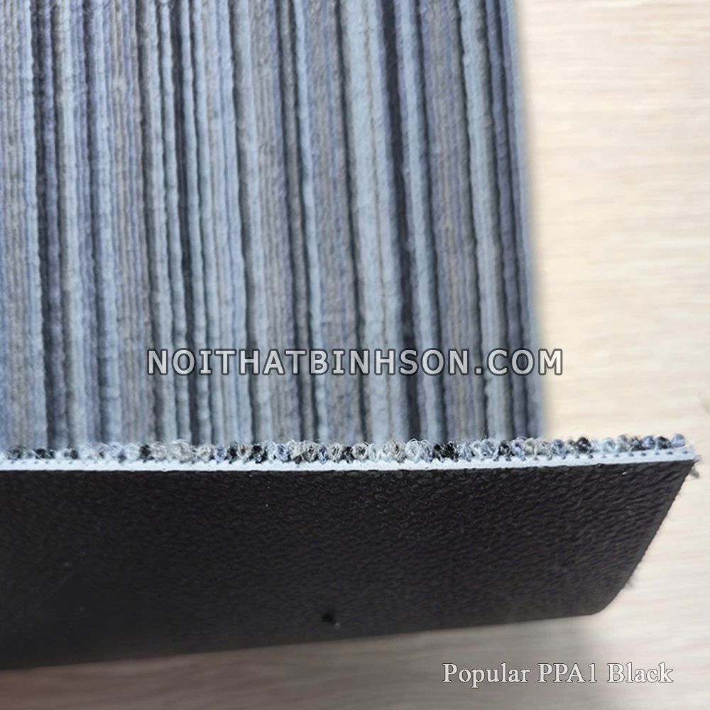 Thảm trải sàn popular PPA1 màu xám sọc kẻ đen-4